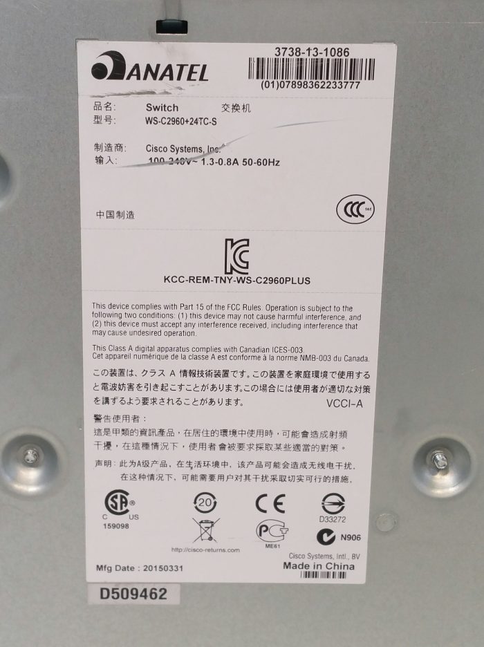 Cisco WS-C2960+24TC-S Catalyst 2960 Plus Series SI 24 - Image 5