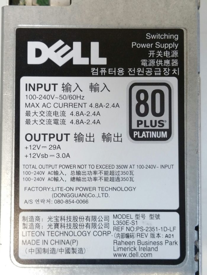 Dell L350E-S1 350w Switching Power Supply Unit - Image 4
