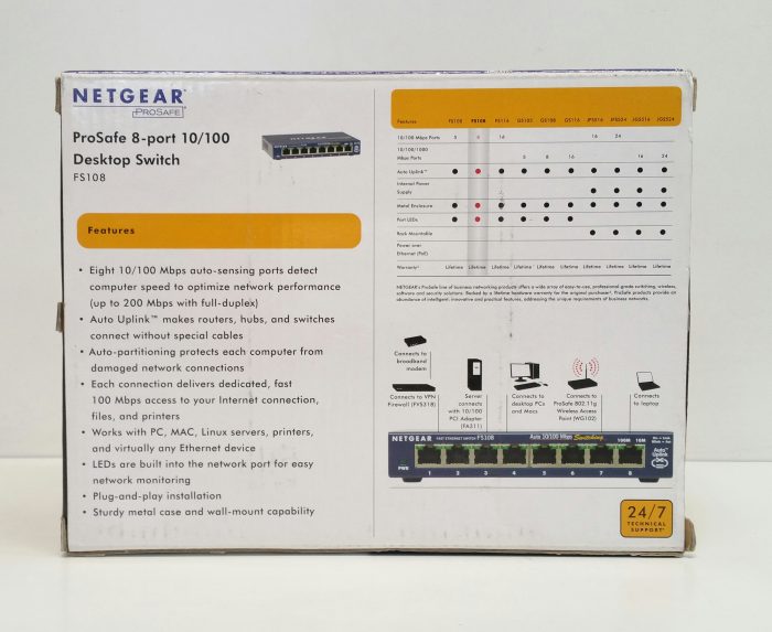 Netgear FS108 ProSafe 8-Port 10/100 Desktop Switch - Image 11