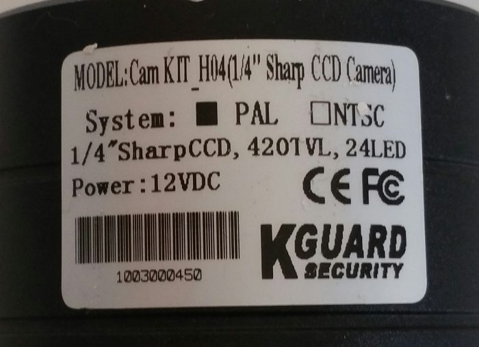 K-Guard Security CamKit_H04 1/4" CCD 24 LED Camera - Image 3