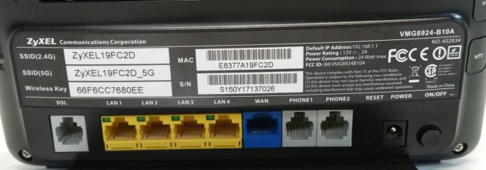 ZyXEL VMG8924-B10A Wireless Router - No Power Supply - Image 4