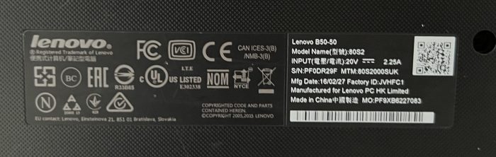 Lenovo B50-50 80S2 i3-5005U 4GB RAM 500GB HDD - Keyboard and mouse faulty - Image 2