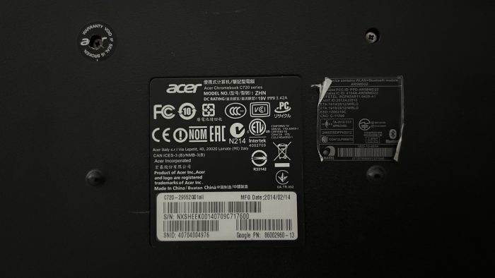 Acer ZHN Chromebook C720 Series Intel Celeron DC 4GB RAM 16GB HDD - Image 4