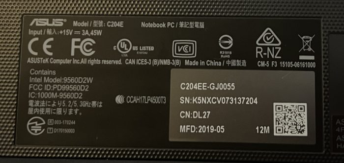 Asus C204E Notebook PC Intel Celeron N4020 4GB RAM - Image 4