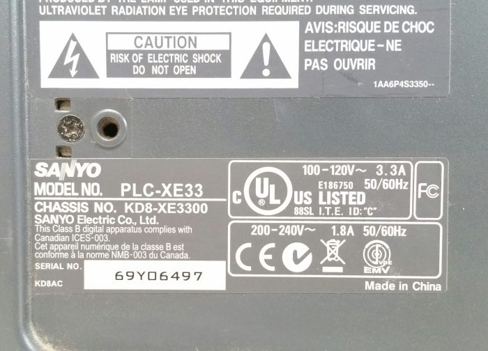 Sanyo PLC-XE33 XGA Projector with 269 Lamp Hours Used - Image 9