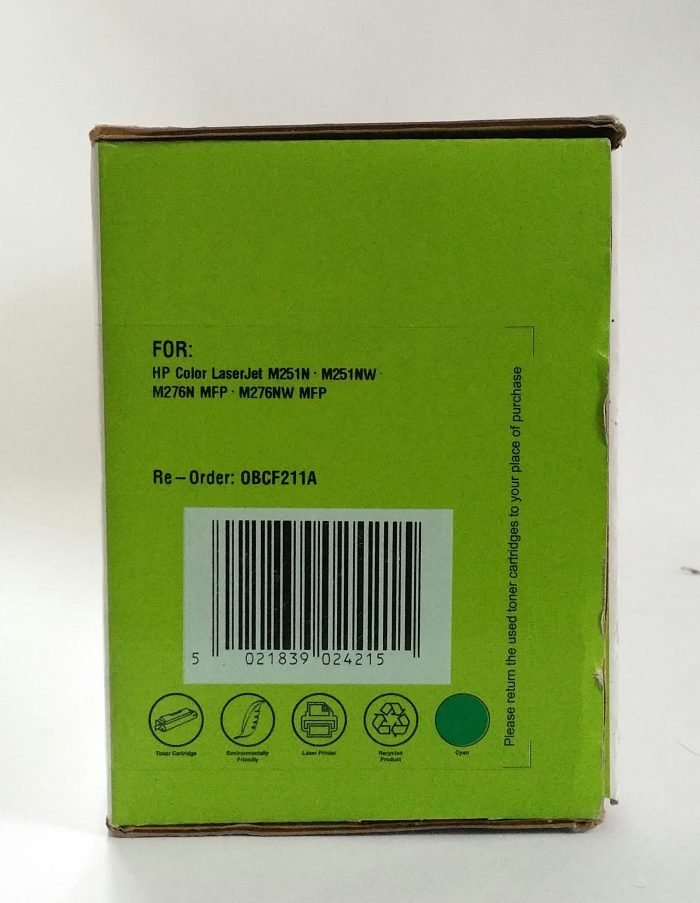 Q-Connect HP LaserJet M251 Cyan Toner Cartridge CF211A Replacement For HP Color LaserJet M251N, M251NW, M276N MFP, M276NW MFP - Image 5