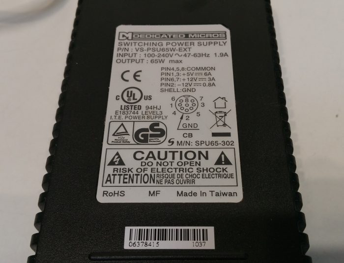 Dedicated Micros 12v 8-pin 65w Power Supply - Image 3