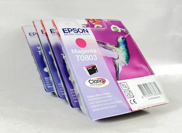 Epson T0802 T0803 T0804 T0806 Light Magenta, Cyan, Magenta, Yellow Print Cartridges - job Lot x4 - Image 4