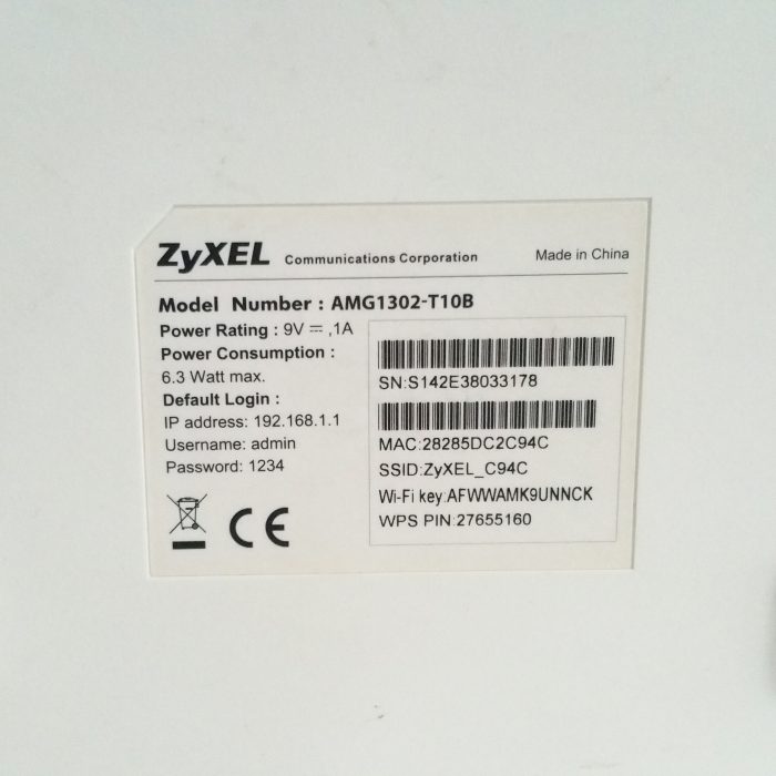 Zyxel AMG1302-T10B 4-Port DSL Wireless Router - Image 3