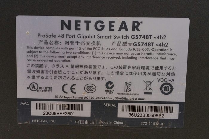 Netgear GS748T ProSafe v4h2 48-Port Gigabit Smart Switch - Image 4