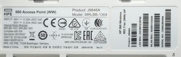 HP MRLBB-1304 J9846A 560 Wireless Access Points (WW) - Image 3