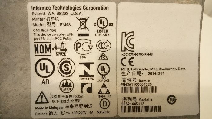 Intermec PM43 Thermal Printer - Image 4