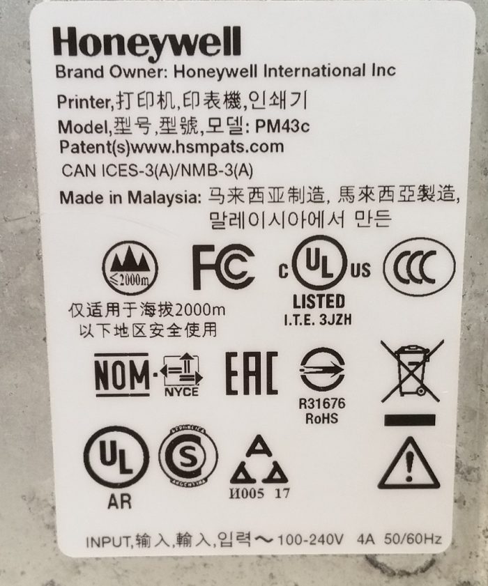 Honeywell PM43c Thermal Printer - Image 7