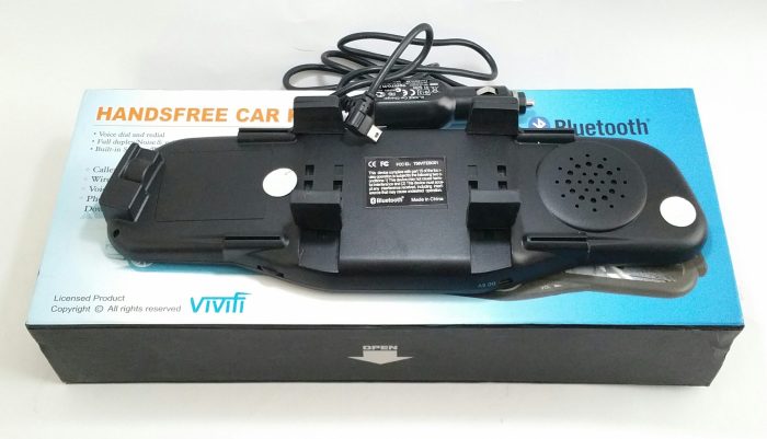 Vivifi Bluetooth Rear View Mirror Hands Free Car Kit + Voice Record - Image 4