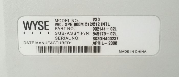 Dell Wyse VX0 V90L XPE 800M 512/512 Citrix Ready Thin Client - Image 3