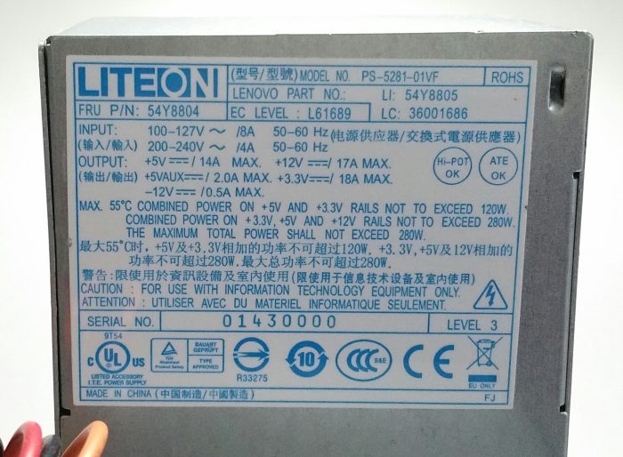 LITEON PS-5281-01VF Lenovo 54Y8805 280W - Image 5