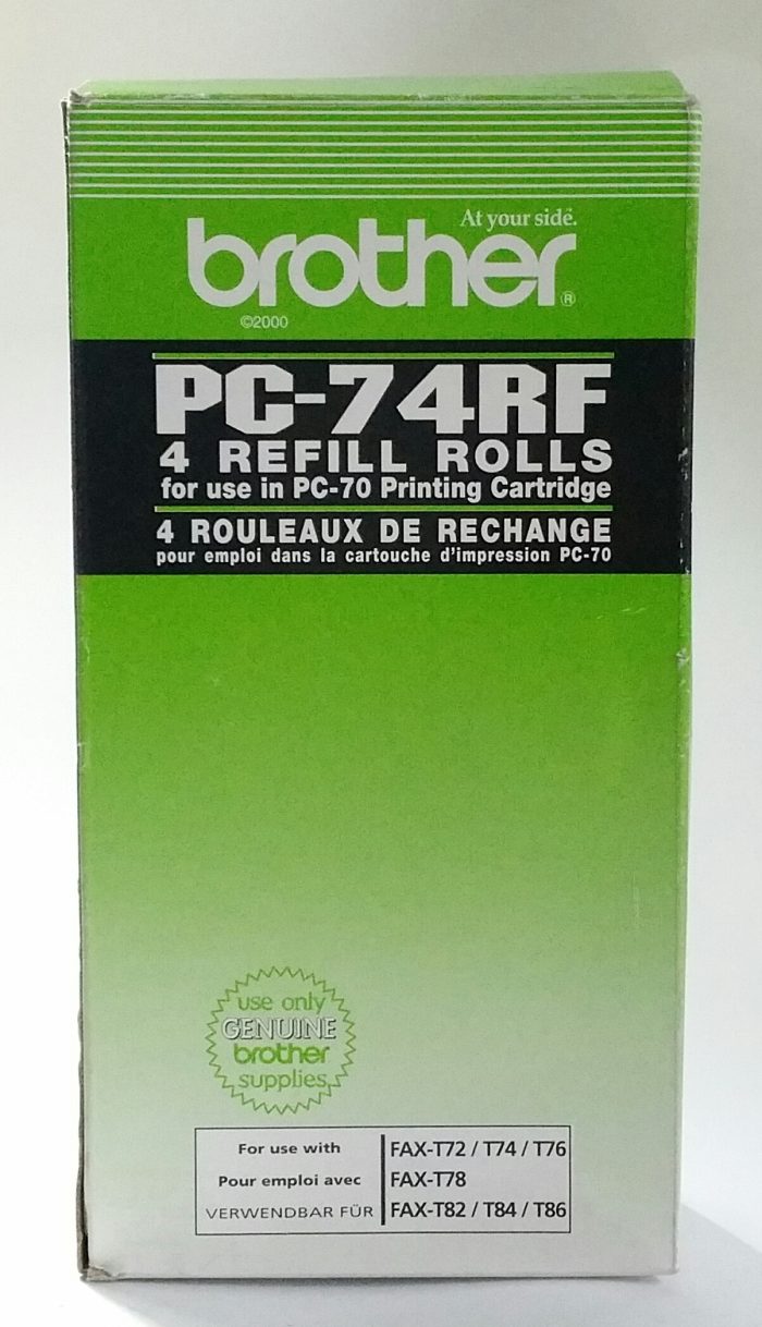 Brother PC-74RF 4 Refill Rolls Black For Use In PC-70 Printing Cartridge - Image 2
