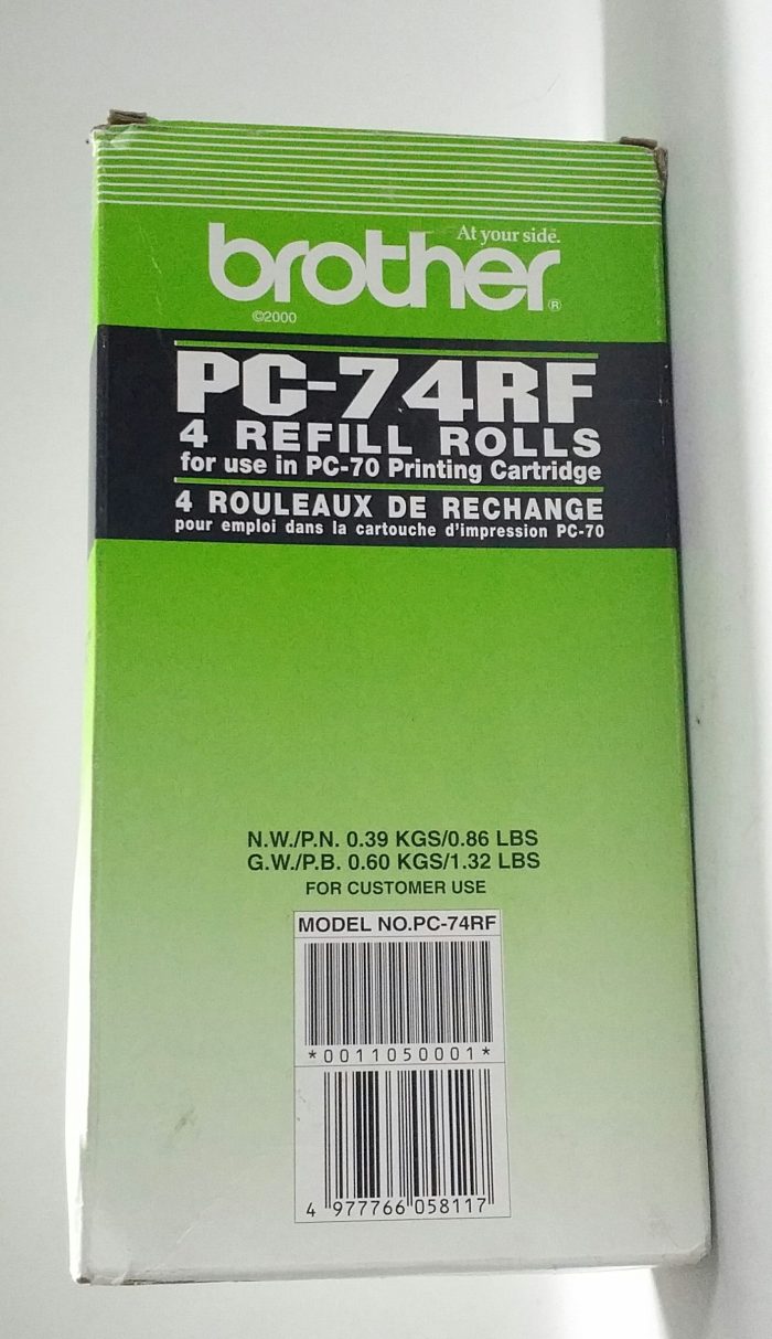 Brother PC-74RF 4 Refill Rolls Black For Use In PC-70 Printing Cartridge - Image 3