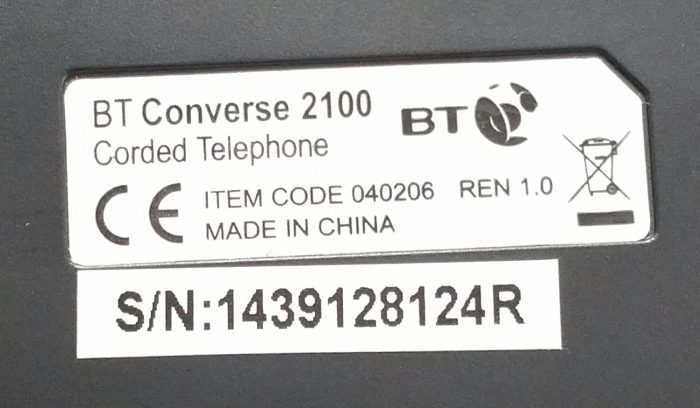 BT Converse 2100 Corded Desk Phone - Image 3
