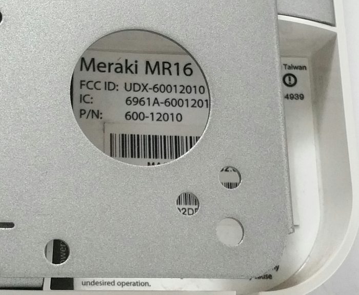 Cisco Meraki MR16 Wireless Access Point with Bracket - Image 4