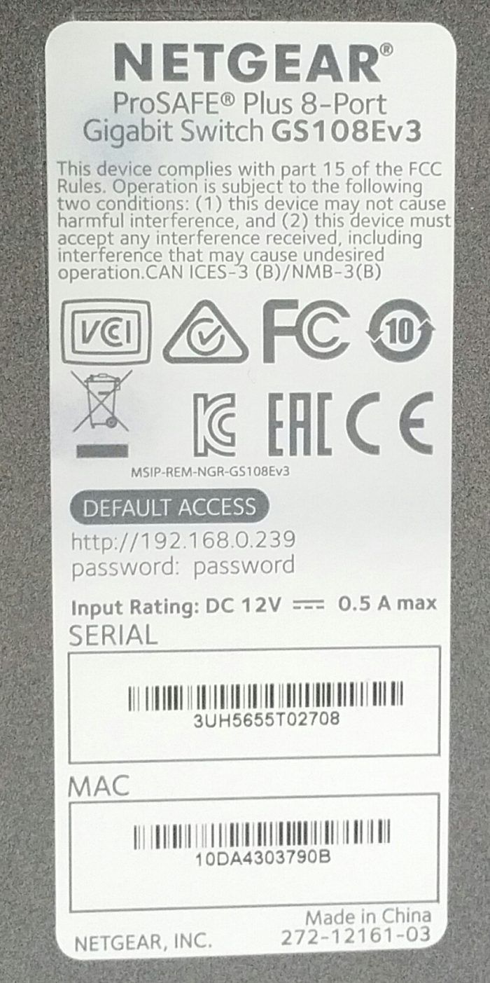 Netgear GS108E v3 ProSafe Plus 8 Gigabit Switch - Image 3