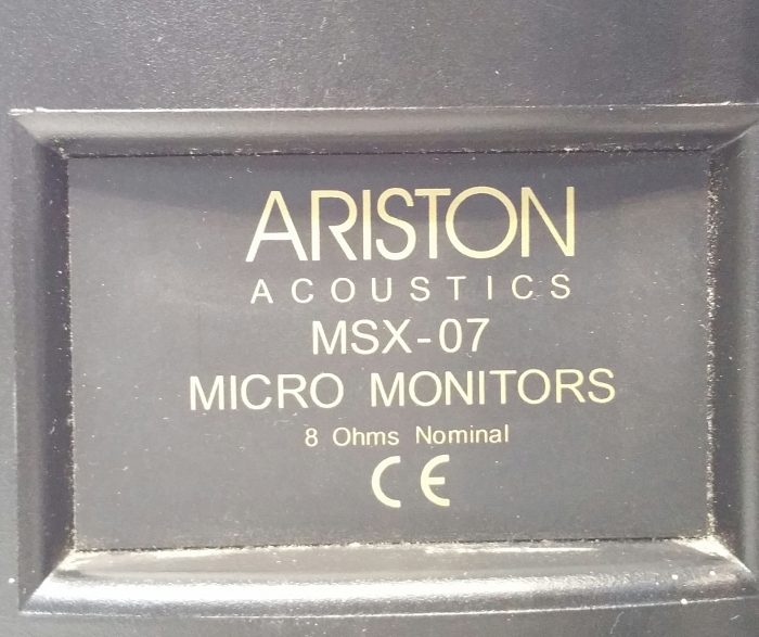 2x Ariston Acoustics MSX-07 Micro Monitors Speakers - Image 4