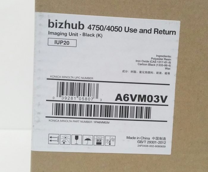 Konica Minolta A6VM03V IUP20 Black Toner Cartridge For Bizhub 4750/4050 - Image 5