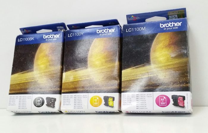 JobLot Brother LC1100Y/ LC1100BK/ LC1100M Ink Cartridge 1x Magenta EXP 2018.09 1x Black EXP 2015.06 1x Yellow EXP 2015.06 - Image 2