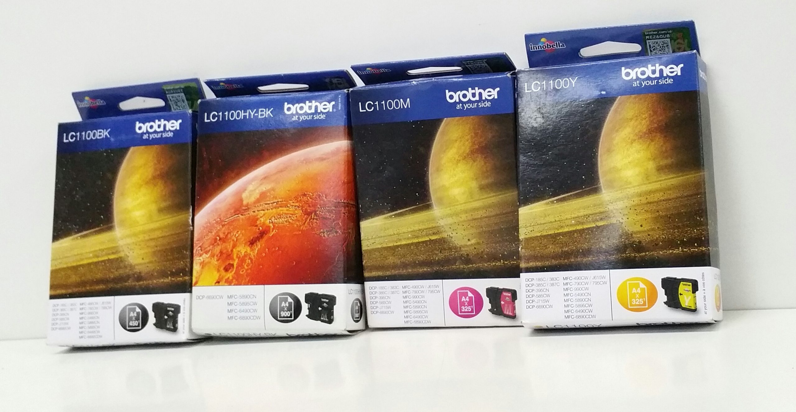 20180129_132018-1 JobLot Brother LC1100Y/ LC1100BK/ LC1100HY-BK /LC1100M Ink Cartridge 1x Magenta EXP 2018.09 2x Black EXP 2015.06/ 2018.12 1x Yellow EXP 2019.01 - Image 1