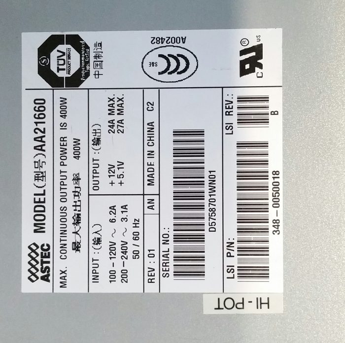 Astec AA21660 Power Supply Unit PSU 400W - Image 3