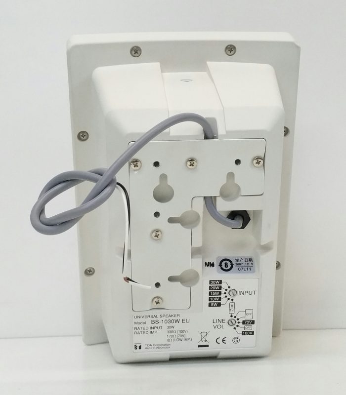 TOA Universal Speakers BS-1030W Wall Mounted Speakers With Mounting Brackets - Image 7