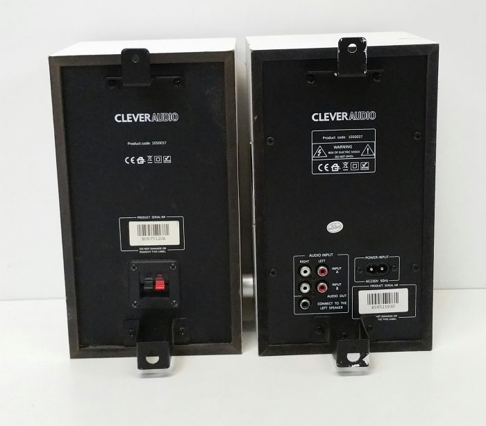 2X Clever Audio 1050037 Wall Mounted Speakers With Mounting Brackets - Image 5
