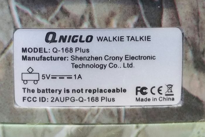 Joblot Qniglo Rechargeable kids Walkie Talkie Q-168 - Image 3