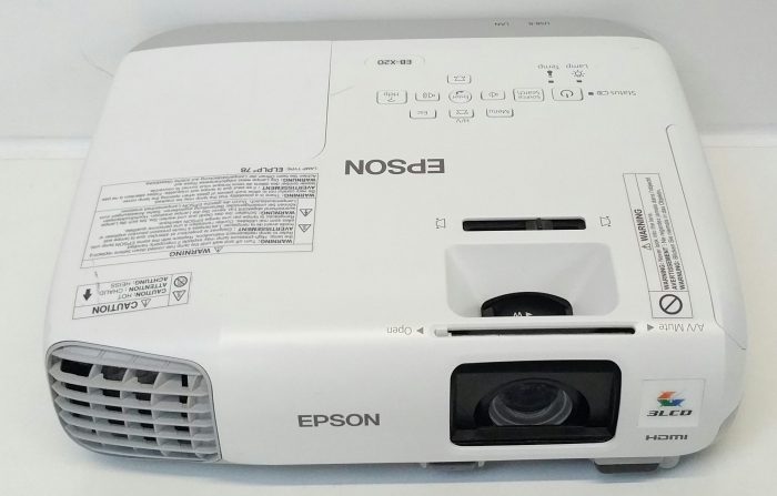 Epson H570B EB-X20 HDMI LCD Projector with 836 Lamp Hours Used - Image 7