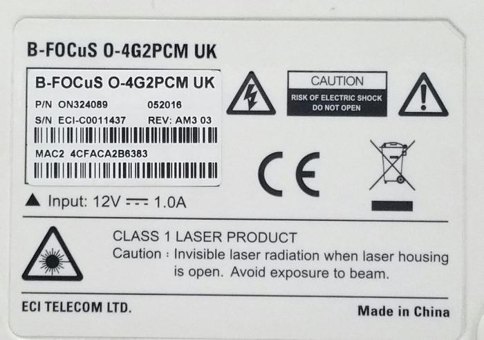 B-FOCuS ONT 0-4G2PCM UK Fibre Modem - Image 3