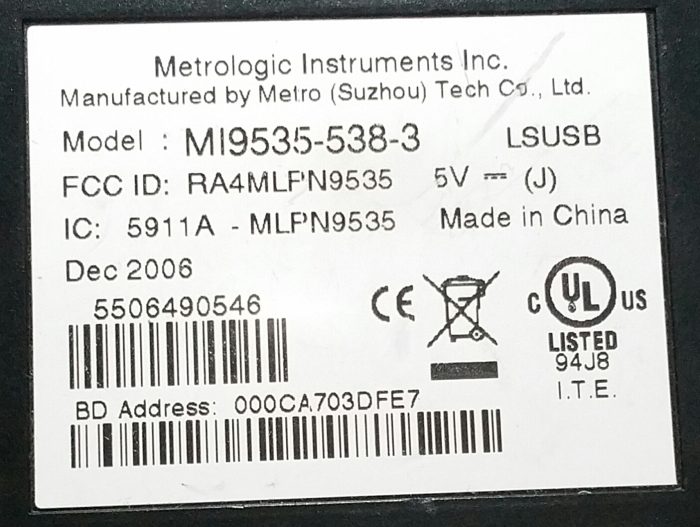 Metrologic MI9535-538-3 USB Docking Cradle For Barcode Scanner - Image 4