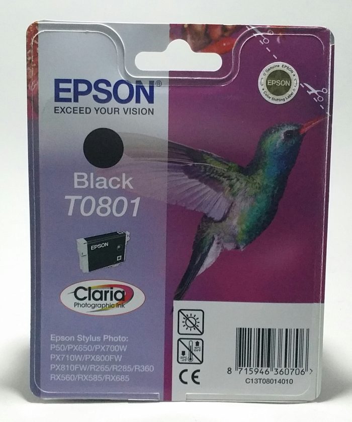 Epson T0801 Black Ink Cartridge - Image 2