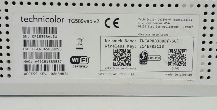 Technicolor TG589vac v2 Wireless Router & Plug - Image 3