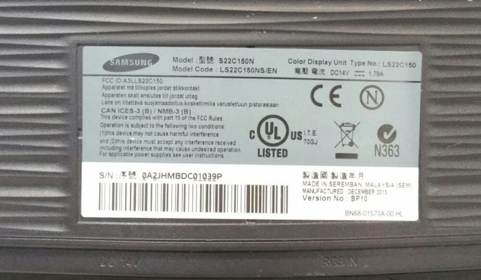 Samsung S22C150N 21.5" VGA Monitor and Working - Image 3