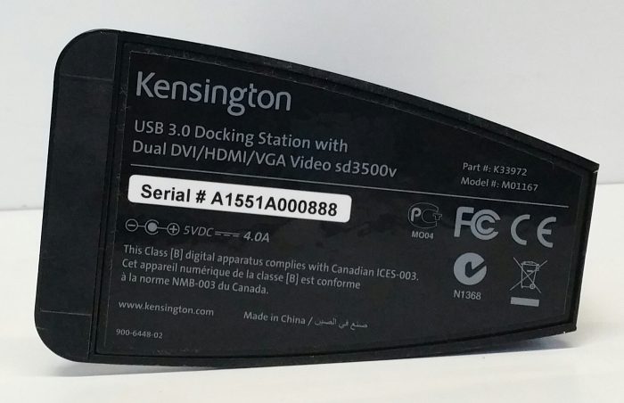 Kensington M01167 Dual DVI / HDMI / VGA Video Docking Station SD3500V - Image 3