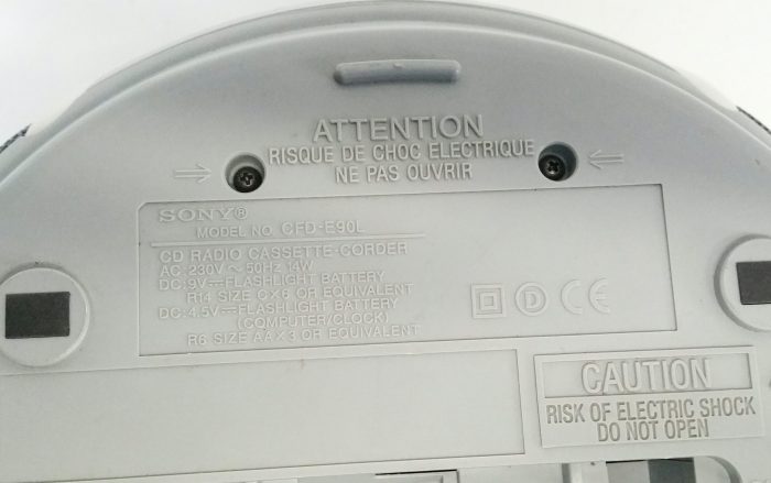 Sony CFD-E90L Compact Disc Digital Audio CD-R/RW Playback Radio - Image 3