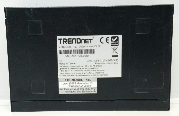 TRENDnet TPE-TG50g/UK 5-Port Gigabit PoE+ Ethernet Switch - Image 3