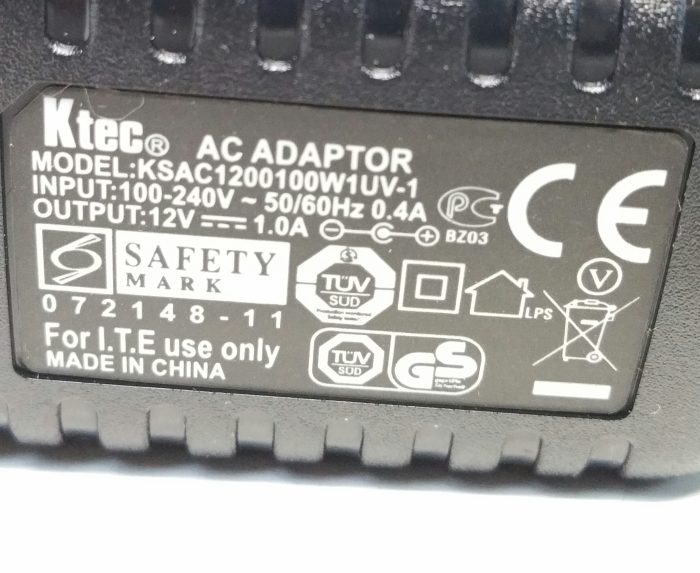 Ktec AC Adaptor KSAC1200100W1UV-1 - Image 4