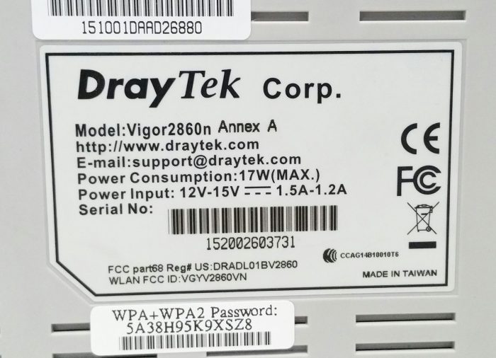 Draytek Vigor2860n Annex A VDSL2 Security Firewall White No Power Supply Included - Image 3