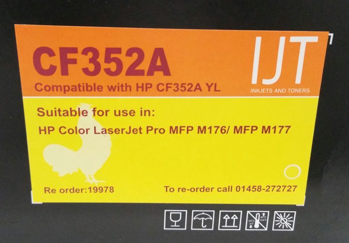 IJT CF352A Yellow For HP Color LaserJet MFP M176/ MFP M177 Print Cartridge - Image 3