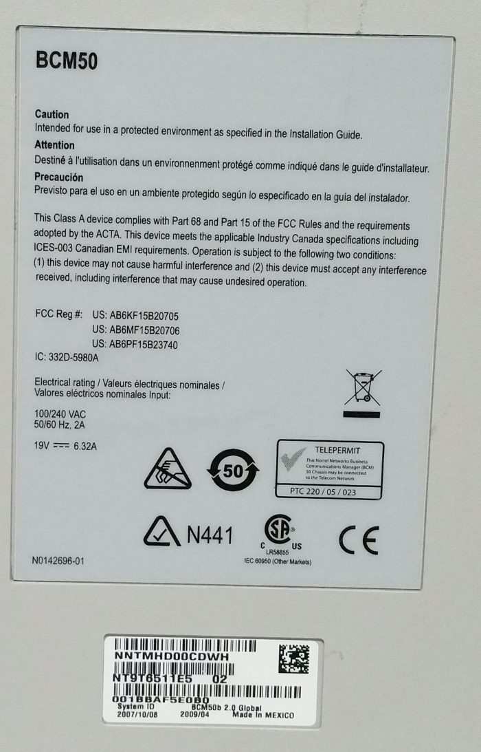 Nortel BCM50B Business Communications Manager / Telephone System - Image 3