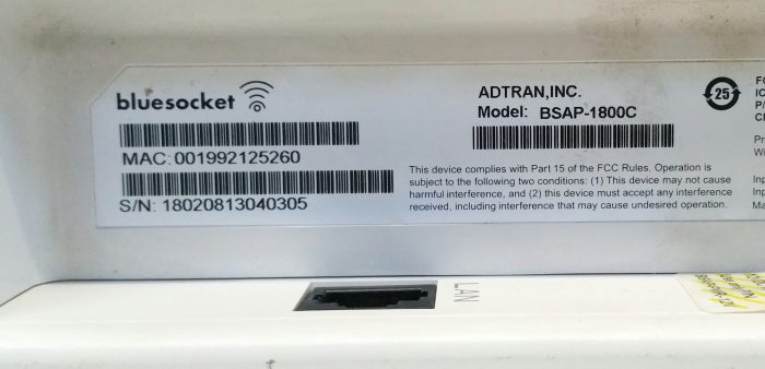 Bluesocket BSAP-1800C Wireless Access Point - Image 3