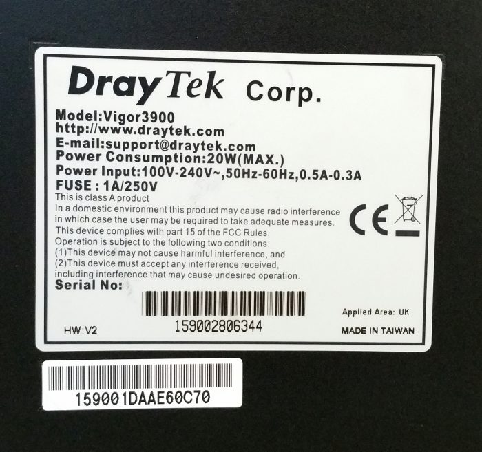 Draytek Vigor3900 Multi-WAN Security Appliance Firewall - Image 3