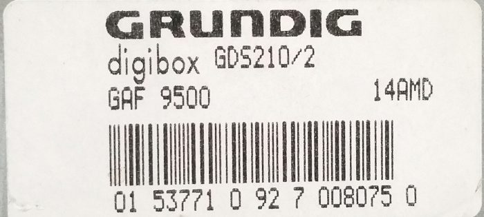 Sky Digibox Grundig GD5210/2 GAF9500 Satellite Receiver Box - Image 3