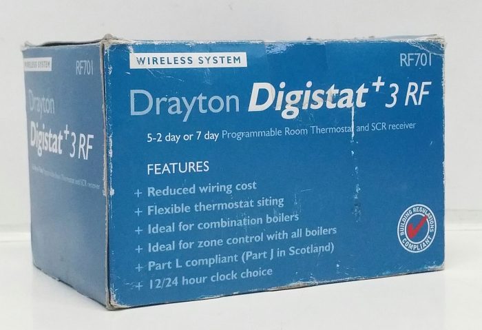 Drayton RF701 Digistat +3 RF Wireless Digital Programmable Room Thermostat + Drayton Digistat SCR Receiver - Image 2